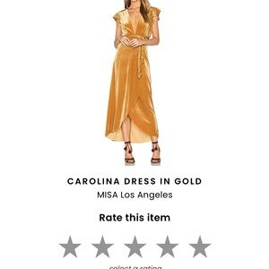 MISA Los Angeles Carolina Gold Dress